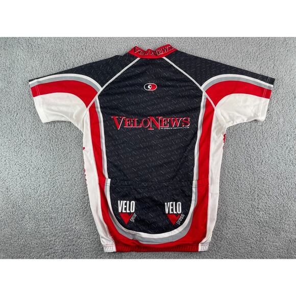 Capo Forma Jersey Mens Large Cycling Full Zip Velo News Red Black Made in Italy - Picture 6 of 12